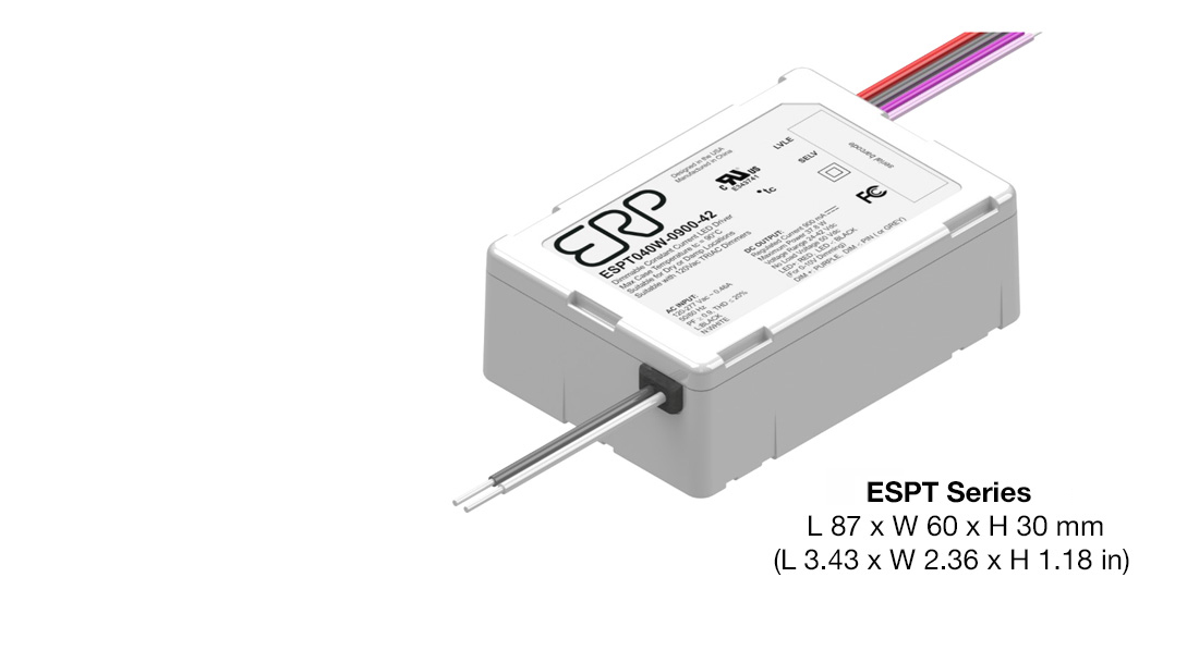 ESPT Series render with dimensions