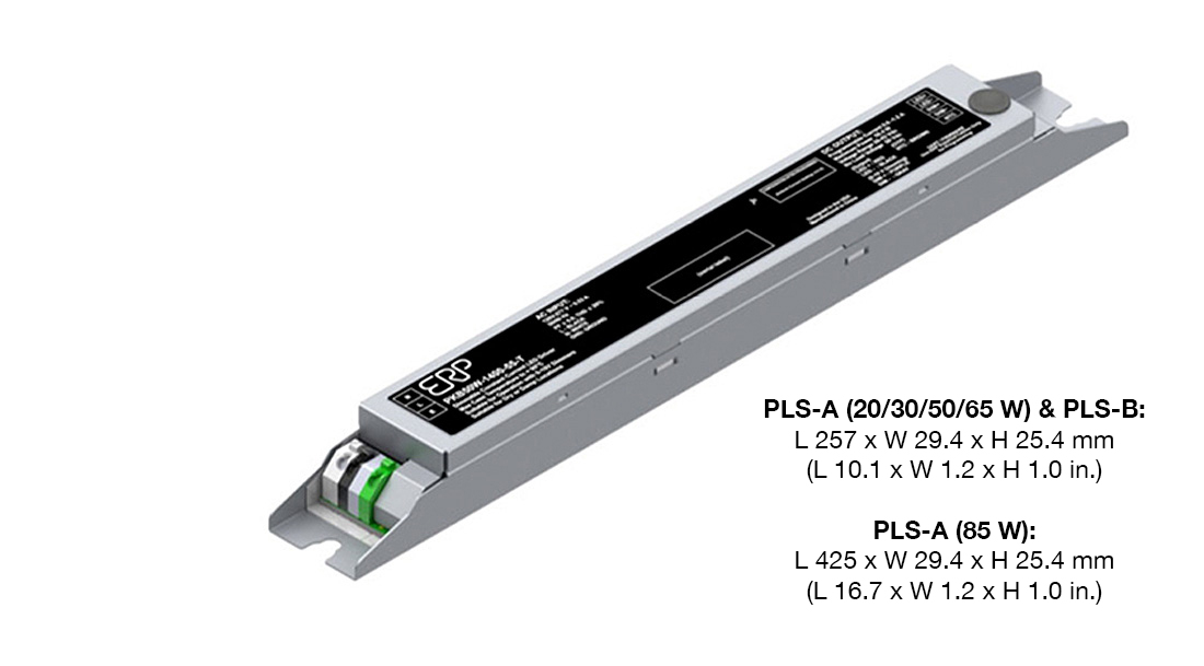 PLS Series 3d render with dimensions