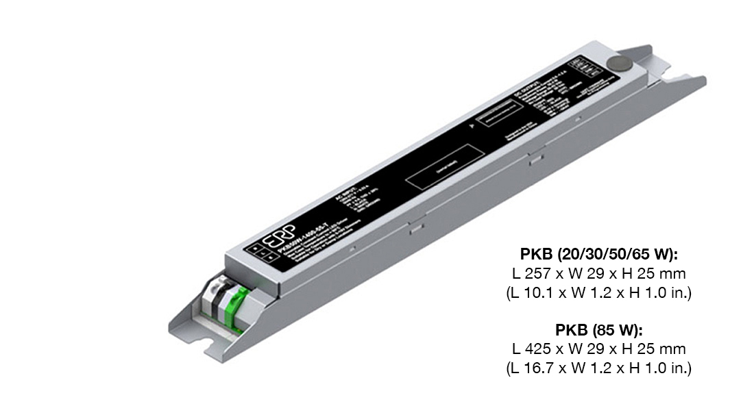 PKB series 3d render with dimensions