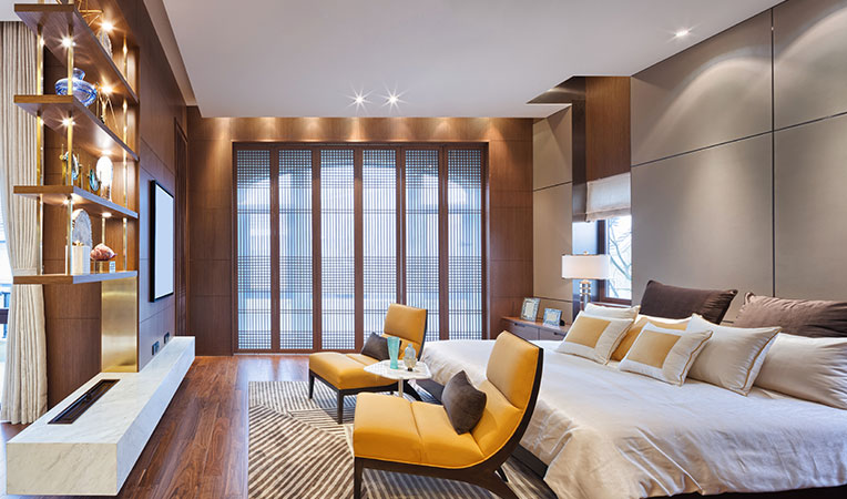 luxury hotel room lighting
